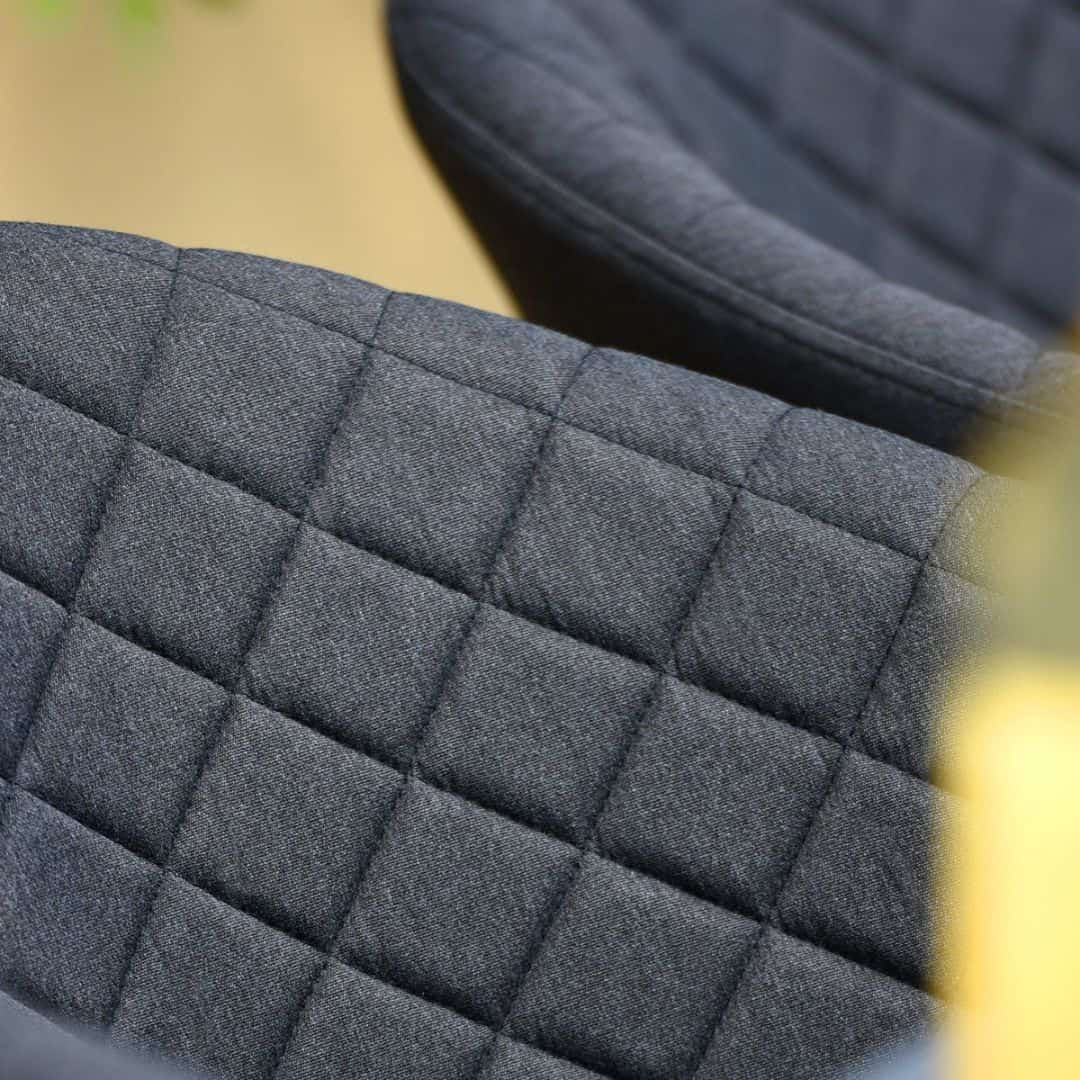 Charcoal Fabric and Aluminium 8 Seat Rectangular Fire Pit Dining Set #colour_charcoal