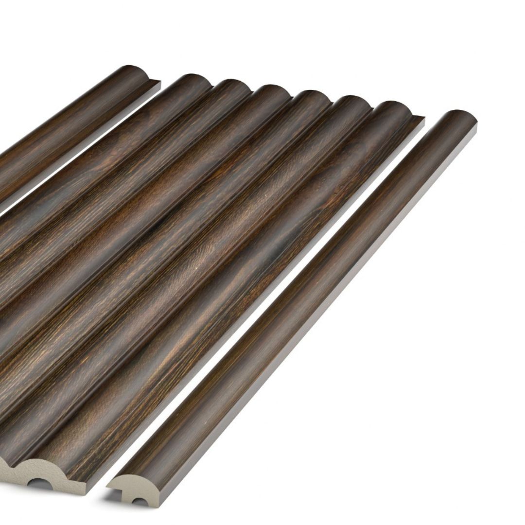 Arc Reeded Warm Oak End Cap (Groove)