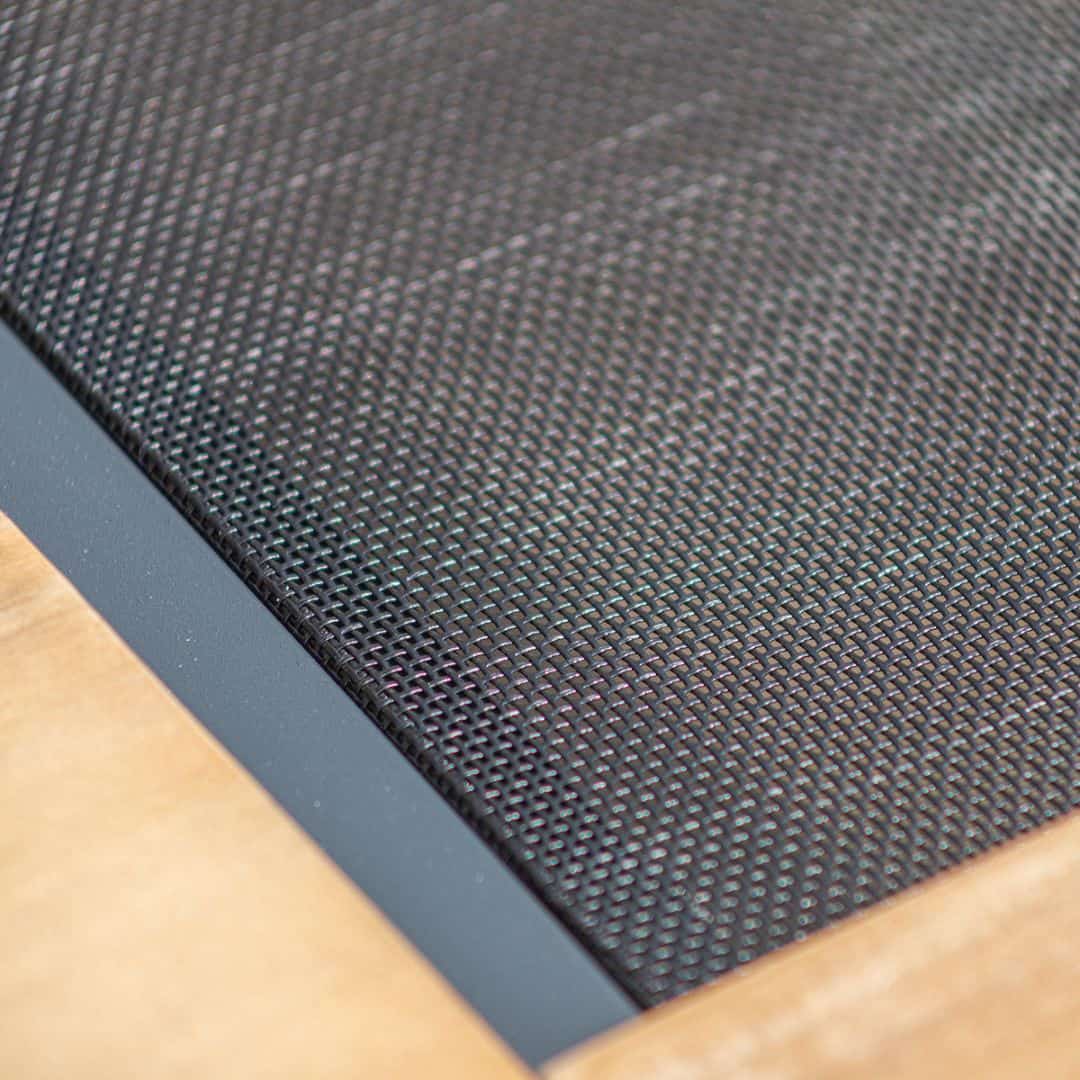 Acacia Wood Platform and Grey Aluminium Corner Sofa Set