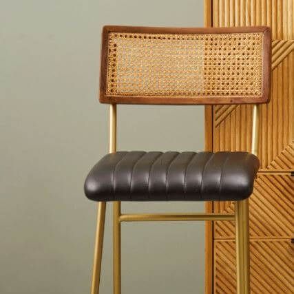 Rattan Back Dining Chair.