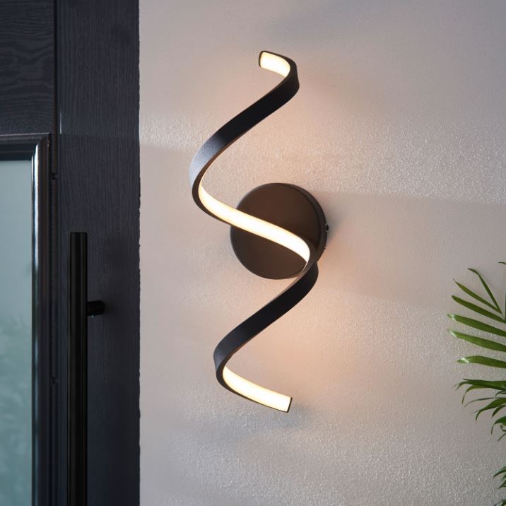 Anthracite Twist Outdoor Wall Light