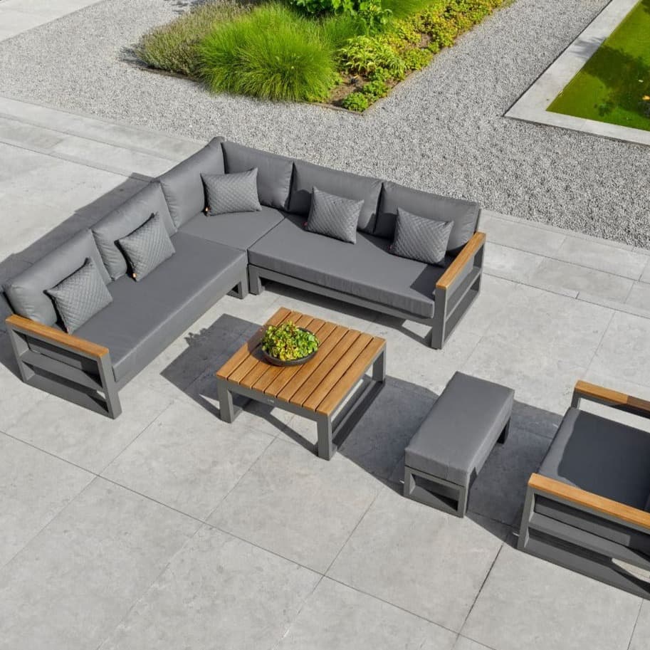 Aluminium Corner Sofa Set