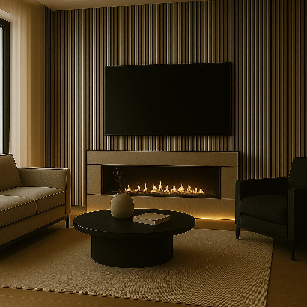 Residence – Grey Oak & Black Waterproof Wall Panel • Pack of 4