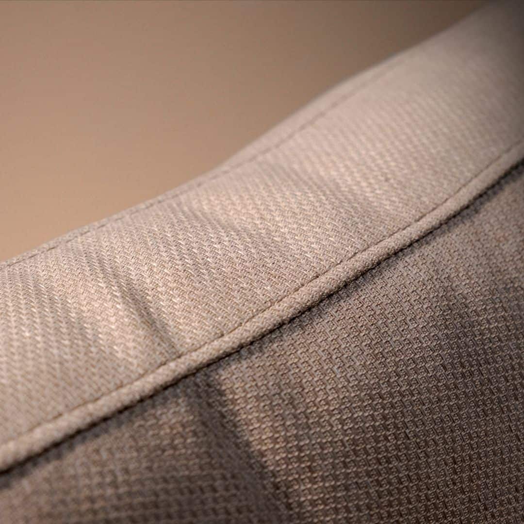 Beige Oatmeal Outdoor Fabric and Grey Aluminium Large Corner Sofa with a Slatted Coffee Table #colour_oatmeal