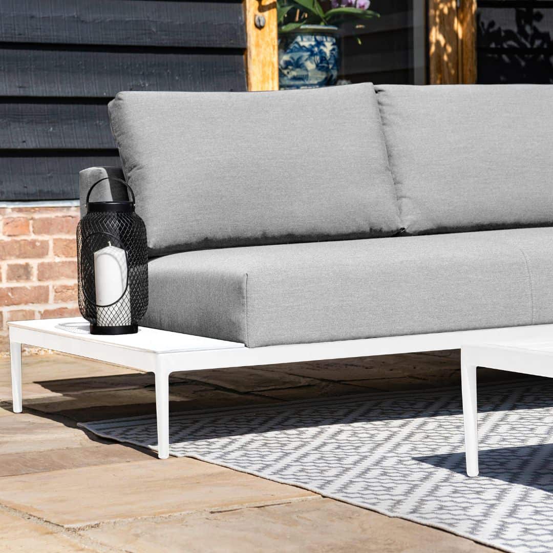 corner fabric sofa set with coffee table #colour_lead chine
