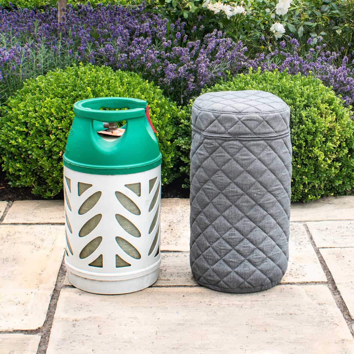 Outdoor Fabric Quilted Gas Bottle Cover 10KG #colour_flanelle