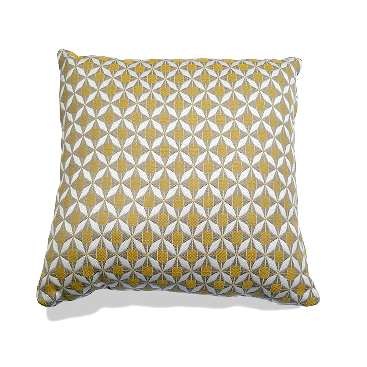 Pair of Yellow Mosaic Outdoor Cushions