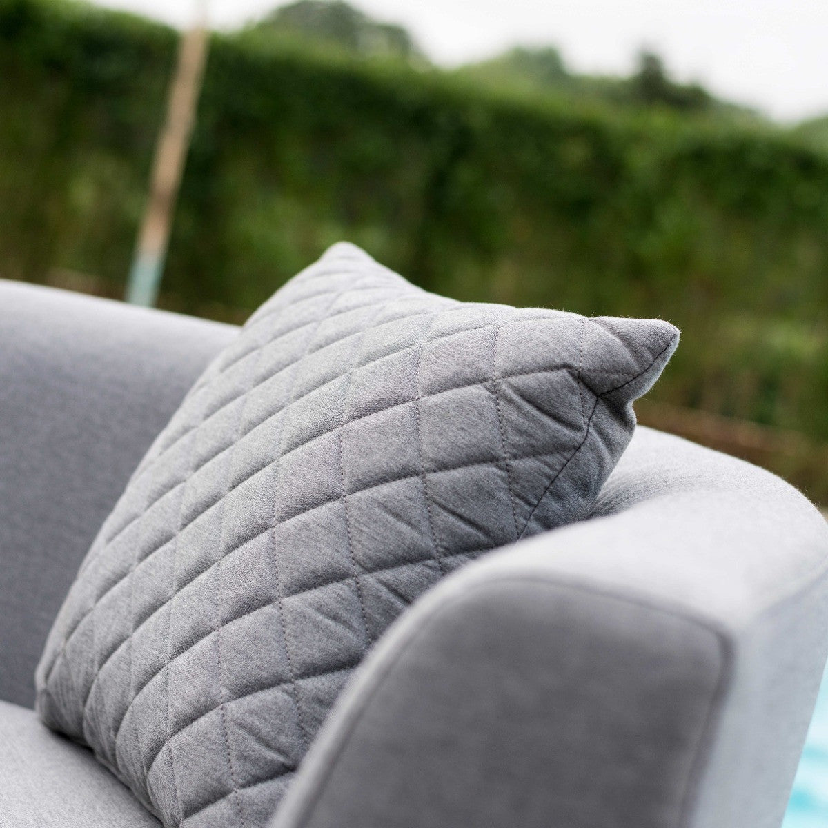 Pair of Flanelle Quilted Outdoor Cushions
