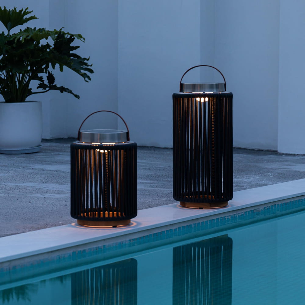 Rope outdoor solar light #colour_charcoal