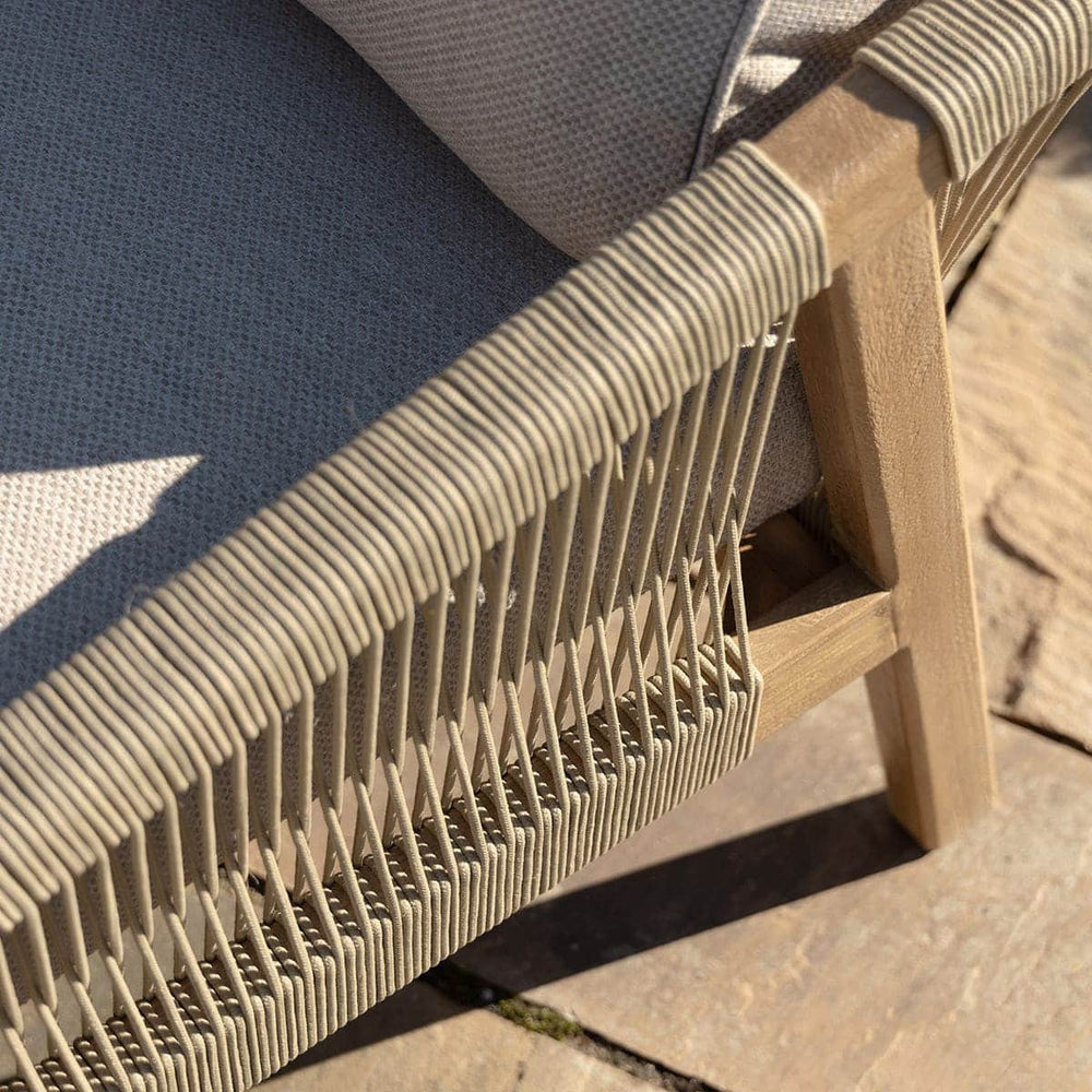 Martinique Rope Weave & Acacia Wood Double Sunlounger Set | ATM Living