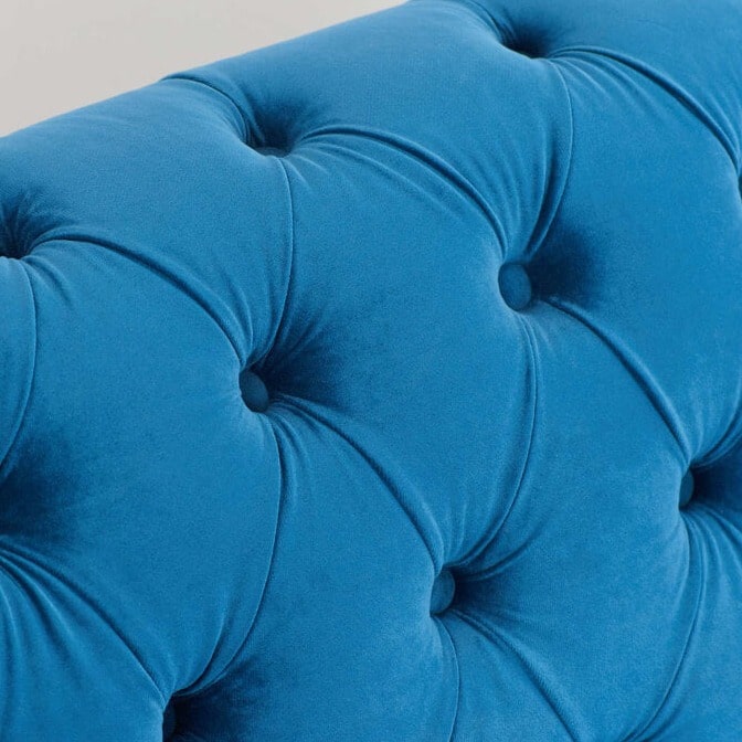 blue 3 seater Chesterfield Sofa #colour_blue