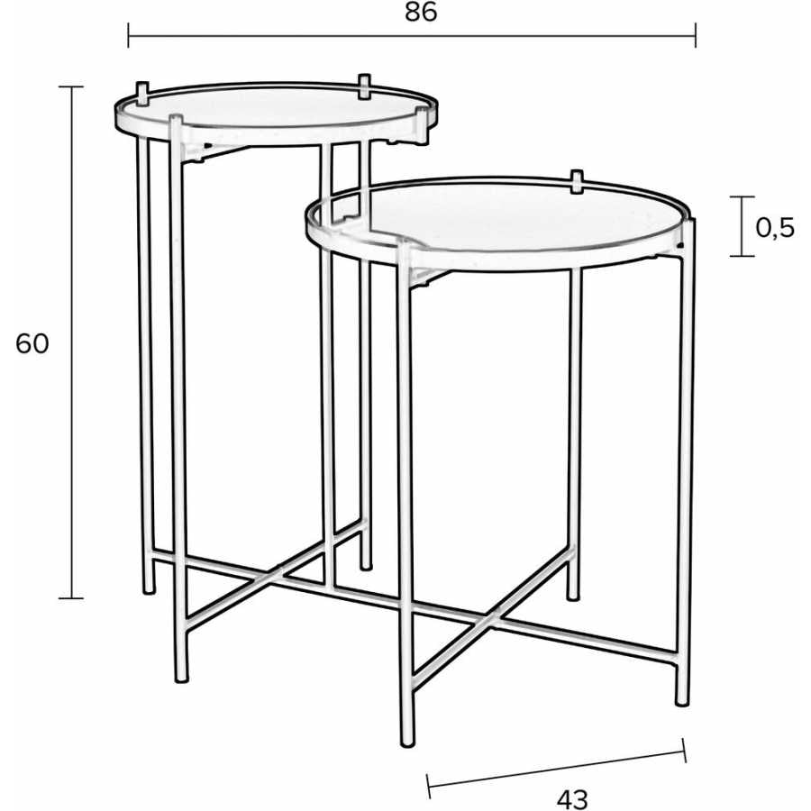 Smoked Glass Duo Side Table