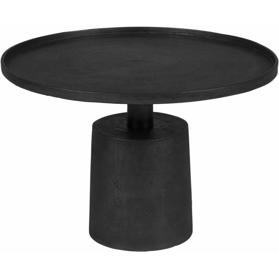 Black Circular Aluminium Coffee Table