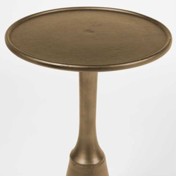 Brass Cylinder Side Table