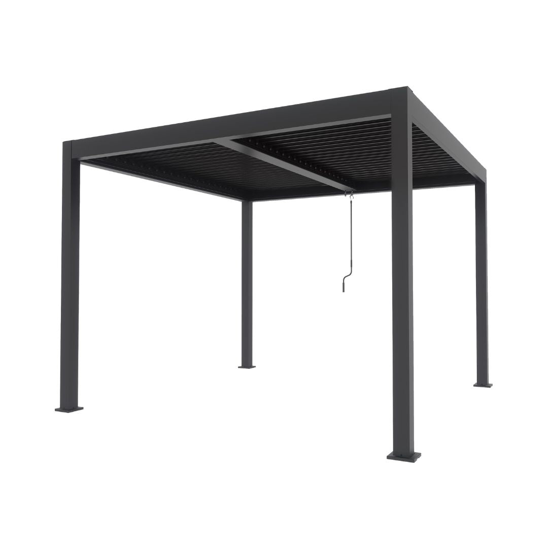 Athena Aluminium Pergola - 4m x 4m in Grey