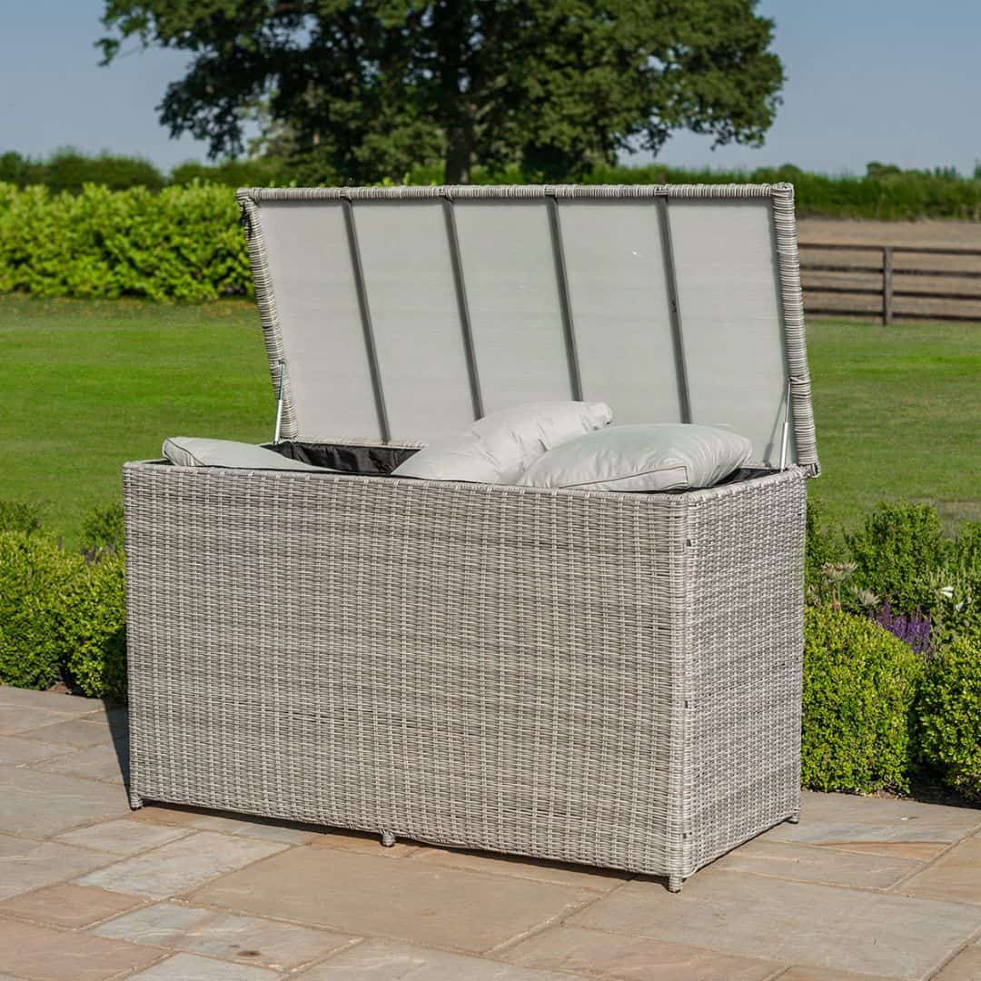 Grey Rattan Storage Box