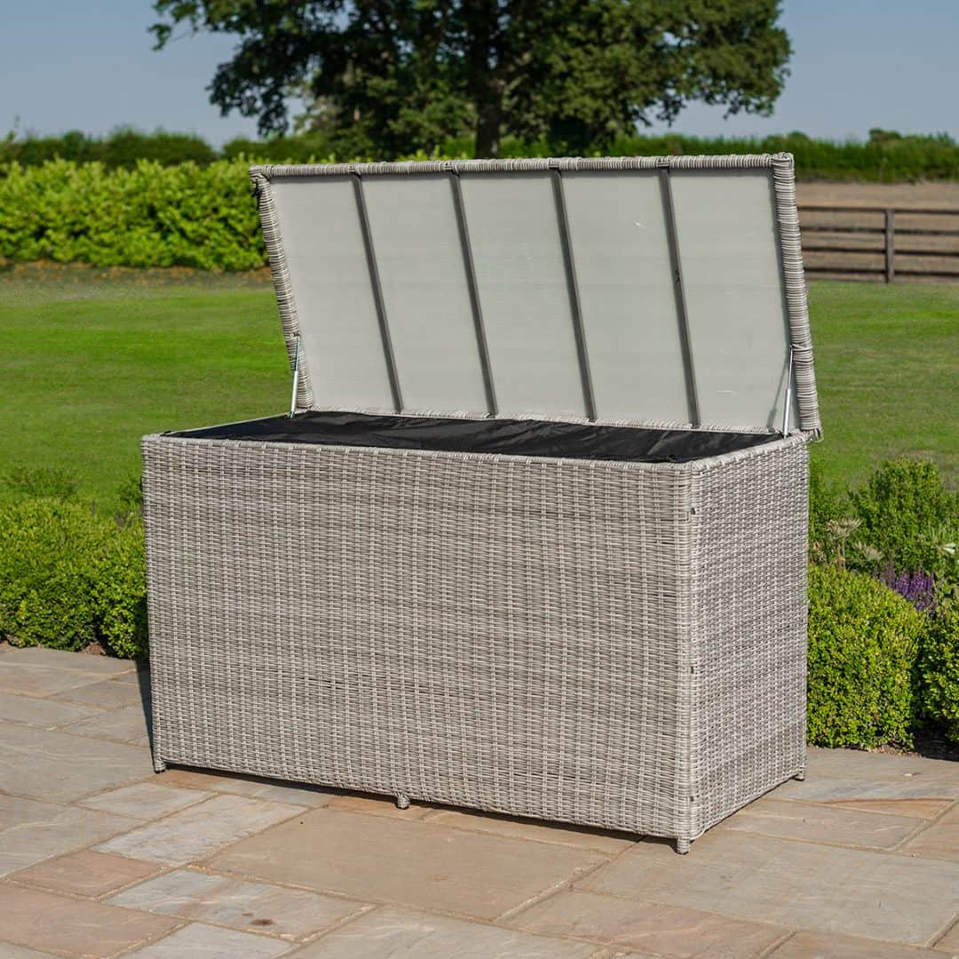Grey Rattan Storage Box