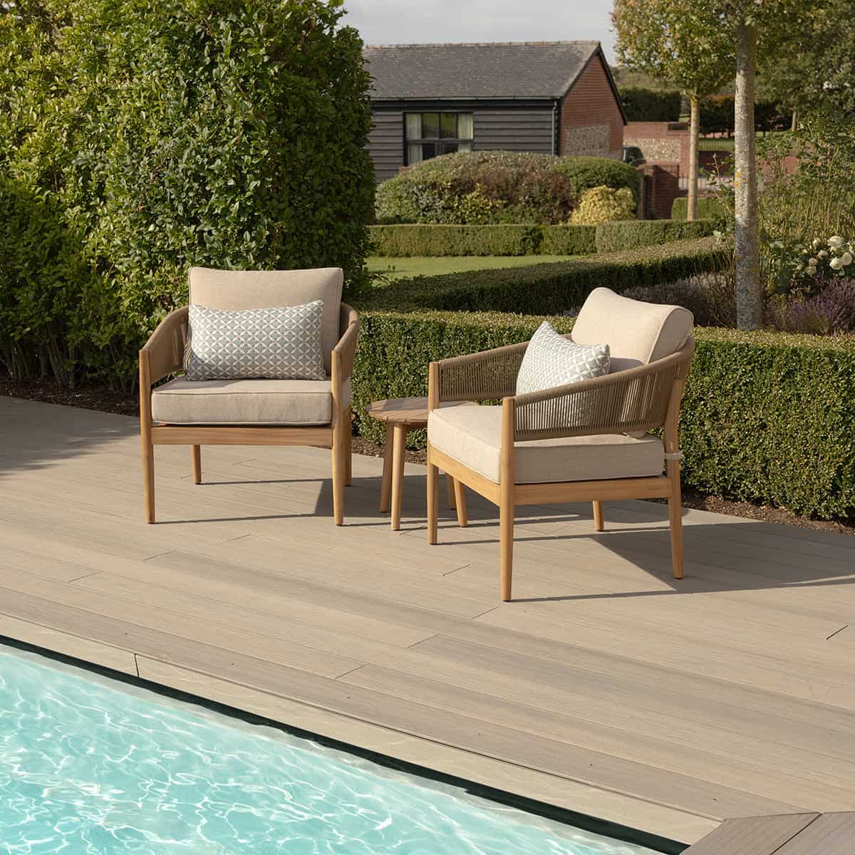 Porto Rope Weave & Acacia Wood Lounge Set | ATM Living