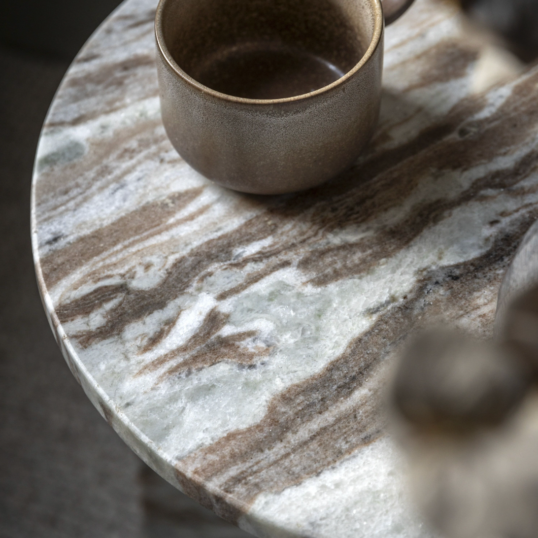 Arla Natural Marble Side Table