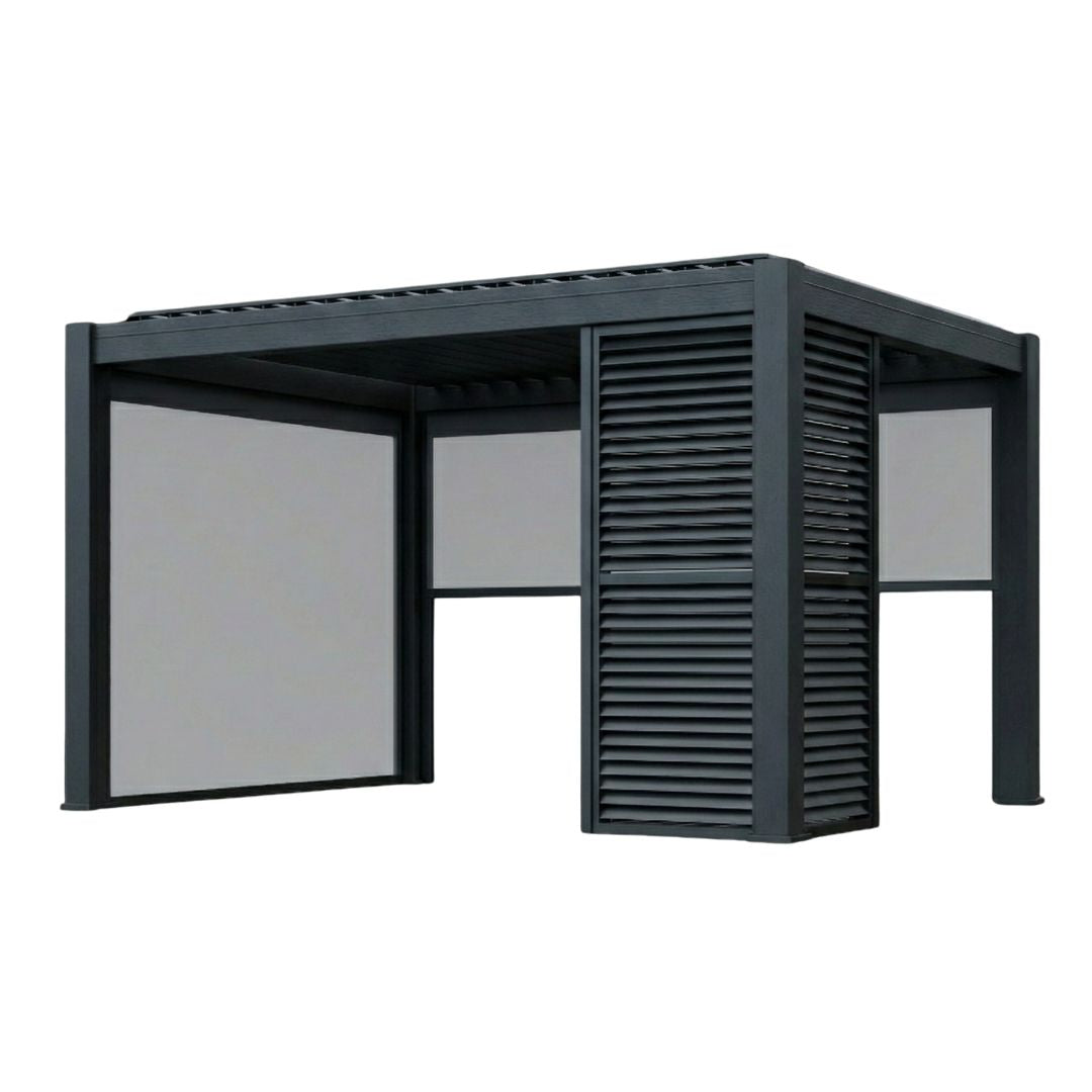 Hemera Deluxe Aluminium Pergola - 4m x 3m in Grey
