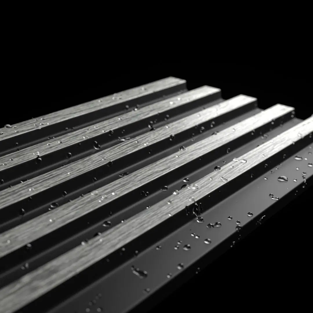 Palm Grey Oak and Black Waterproof Wall Panel Sample