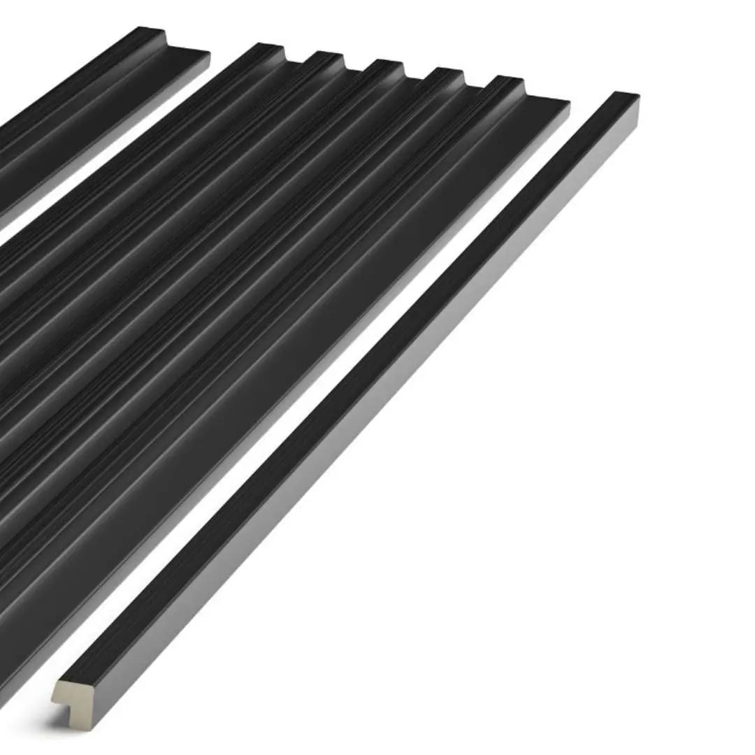 Palm Brushed Black End Cap (Groove)