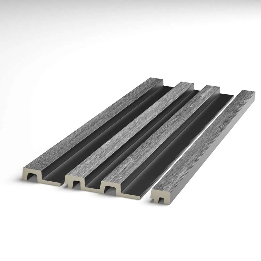 Residence Grey Oak and Black End Cap (Groove)