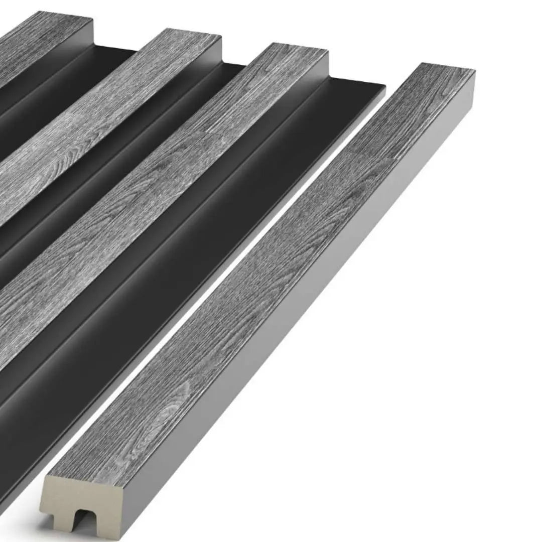 Residence Grey Oak and Black End Cap (Groove)