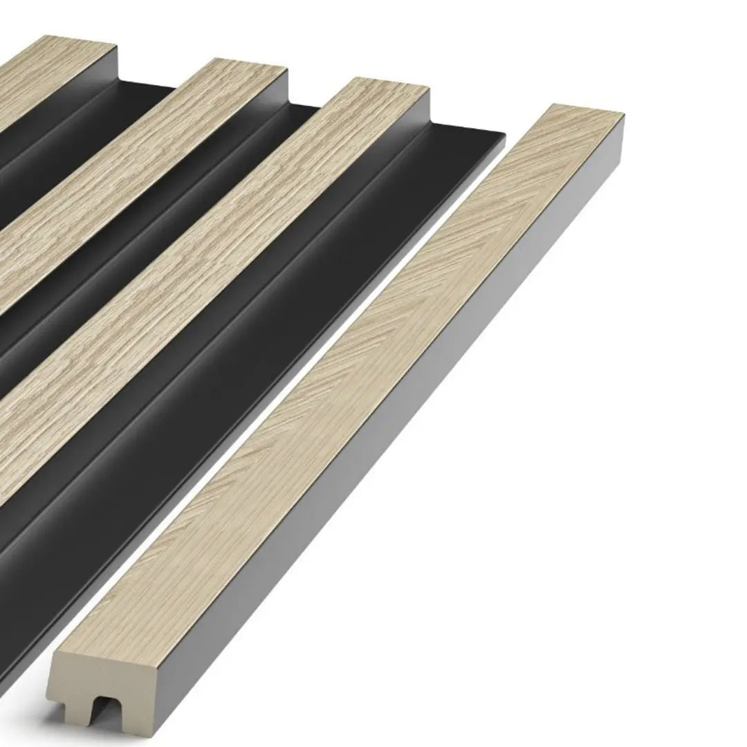 Residence Light Oak and Black End Cap (Groove)