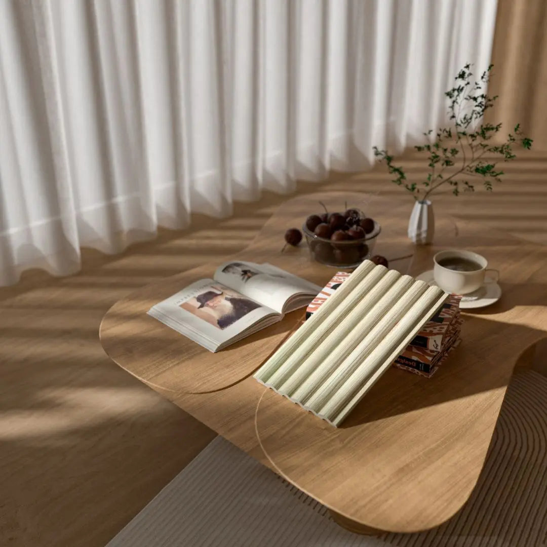 Arc Reeded Light Oak Waterproof Wall Panel