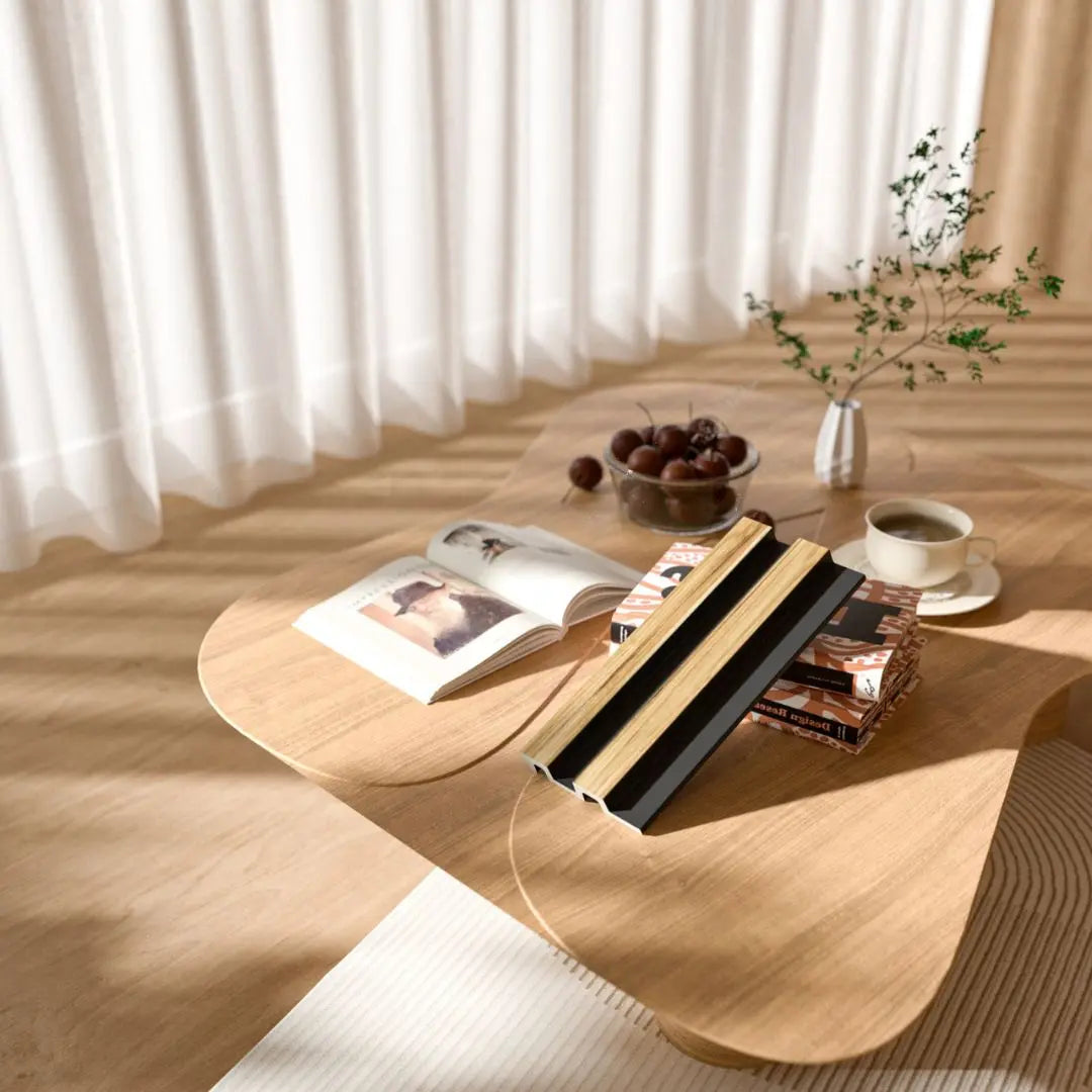 Residence Medium Oak and Black Waterproof Wall Panel Sample