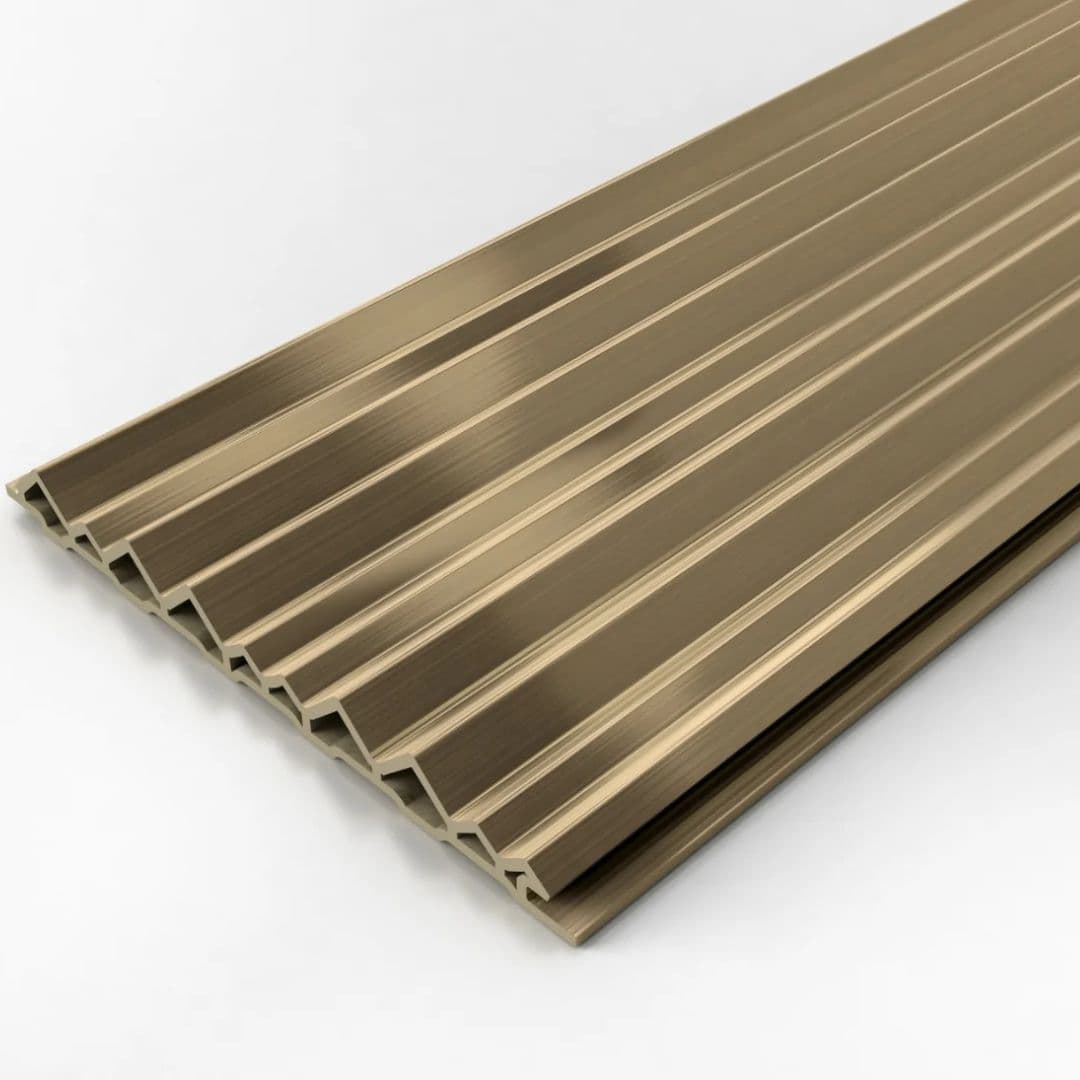 FluteSlat Milan - Brushed Gold Wall Panel