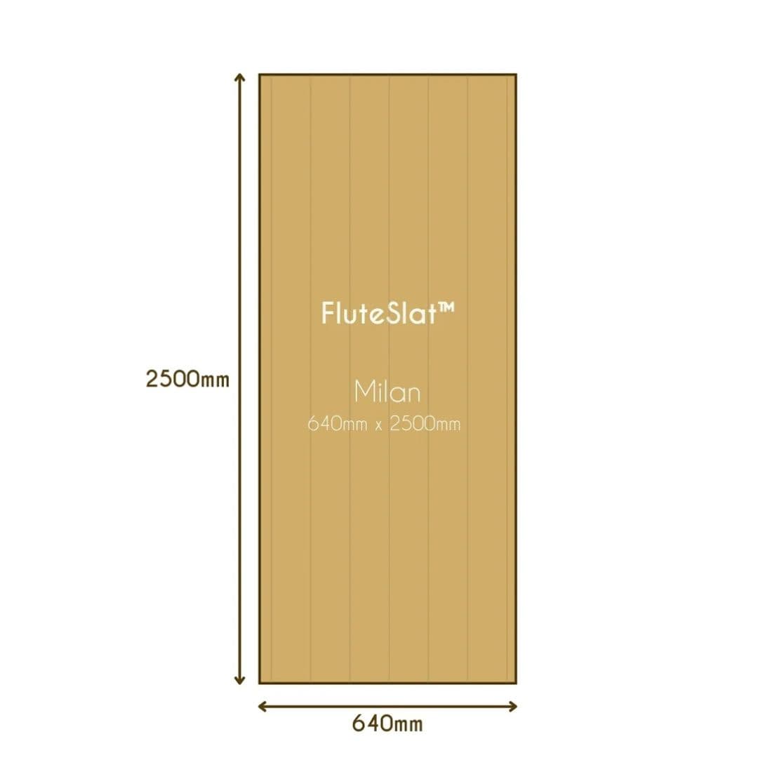 FluteSlat Milan - Brushed Gold Wall Panel