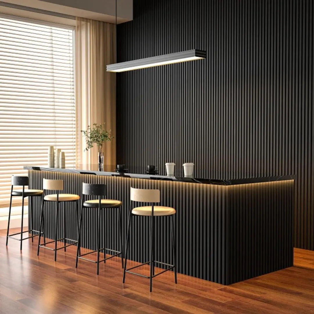 Residence Brushed Black Waterproof Wall Panel