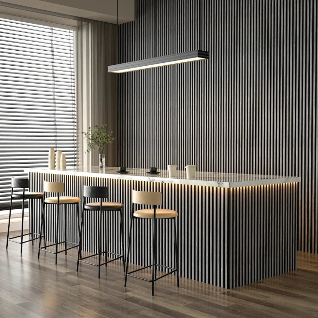 Residence Grey Oak and Black Waterproof Wall Panel