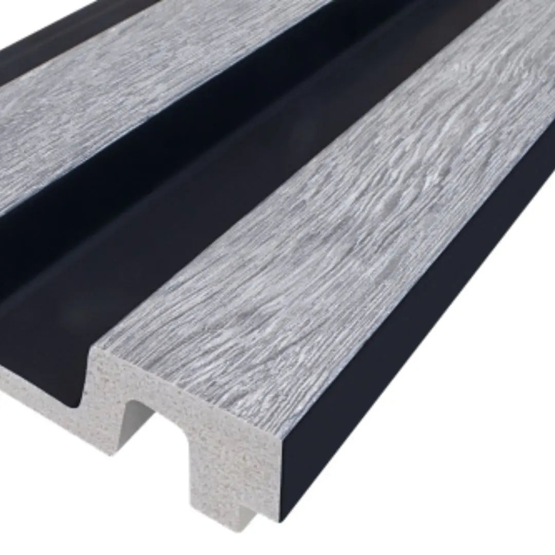 Residence Grey Oak and Black Waterproof Wall Panel