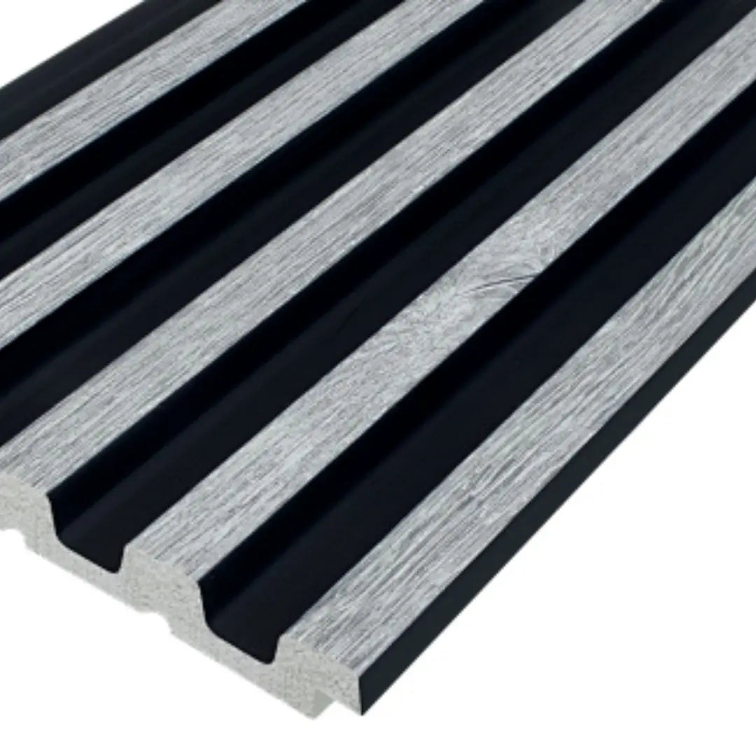Palm Grey Oak and Black Waterproof Wall Panel