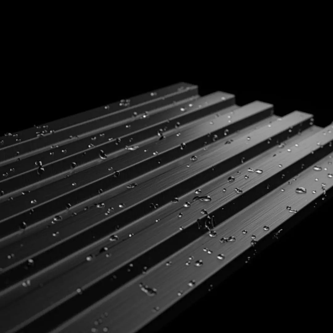 Palm Brushed Black Waterproof Wall Panel Sample