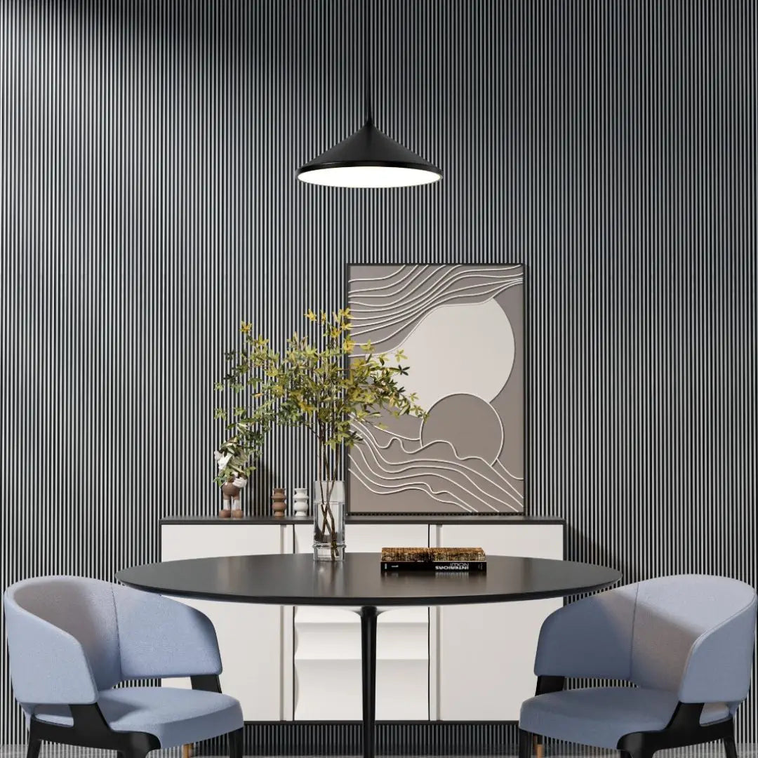 Palm Grey Oak and Black Waterproof Wall Panel