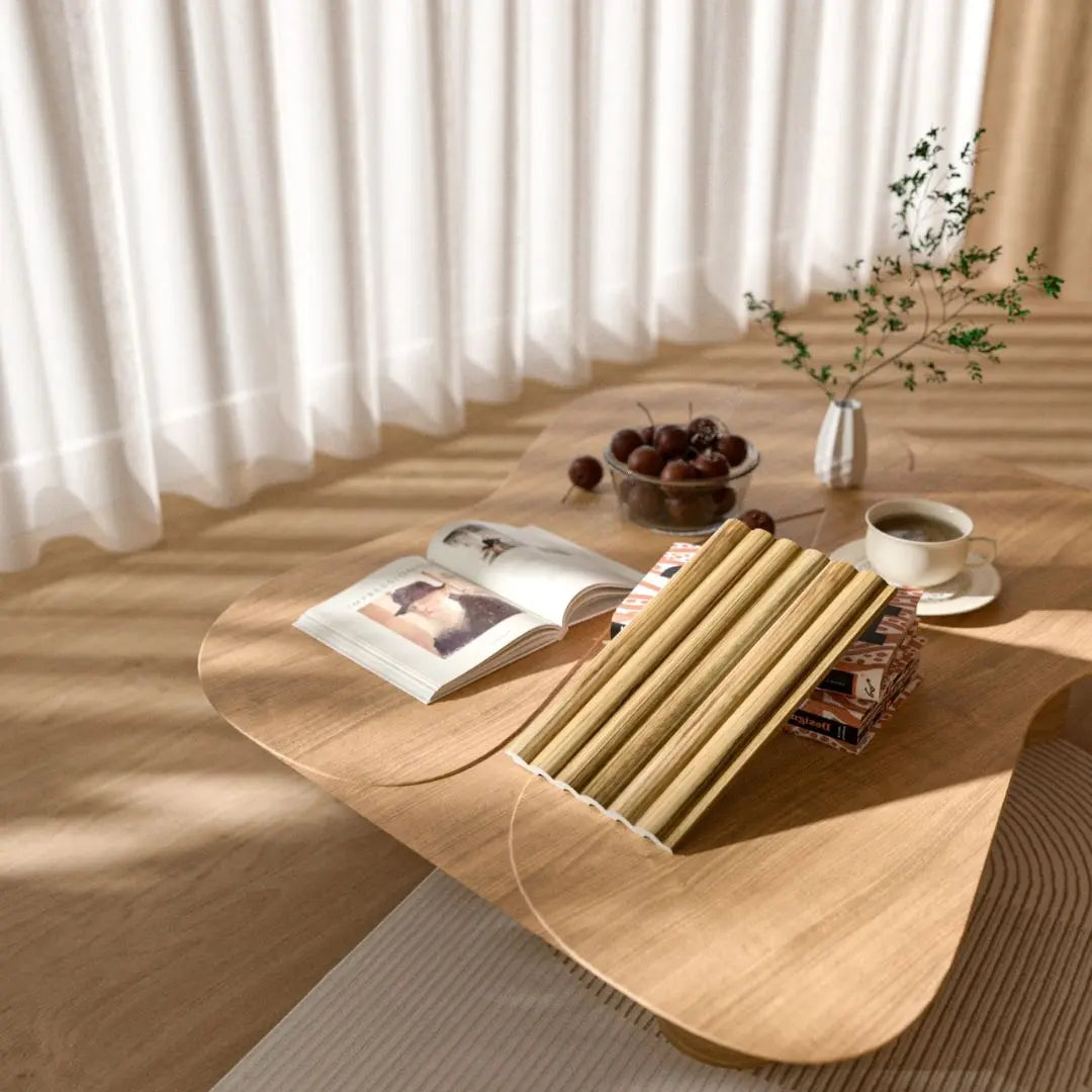 Arc Reeded Medium Oak Waterproof Wall Panel