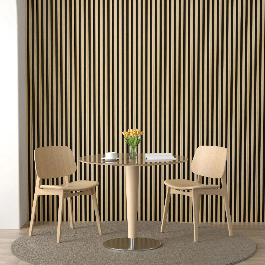 Residence Medium Oak and Black Waterproof Wall Panel