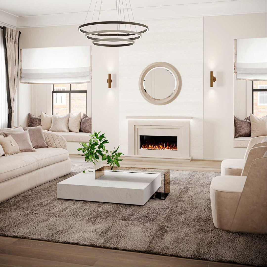 #color_semi rijo, #size_890, electric marble fireplace suite