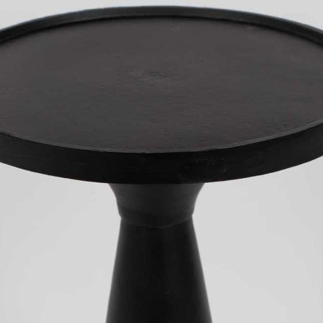 Black Cylinder Side Table
