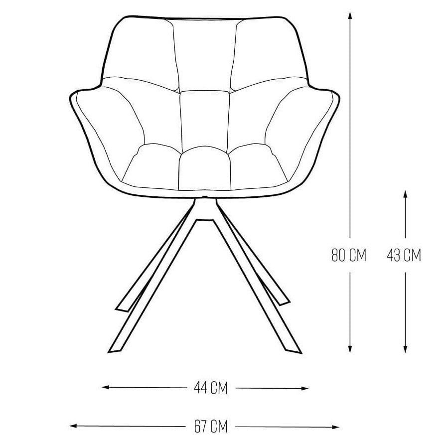 Oatmeal Dining Chair diagram