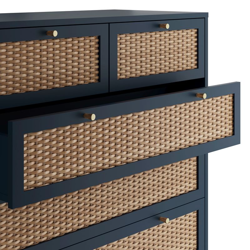 Blue Weave Drawer Chest