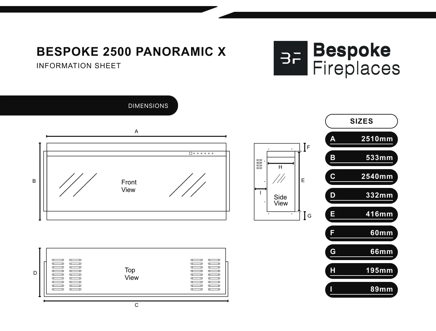 Panoramic 2500 X Electric Fire