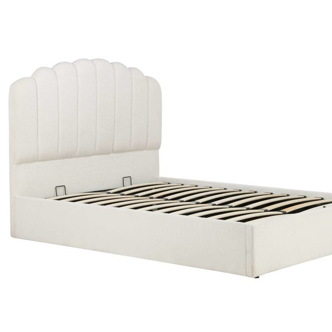 White Shell Ottoman Bed