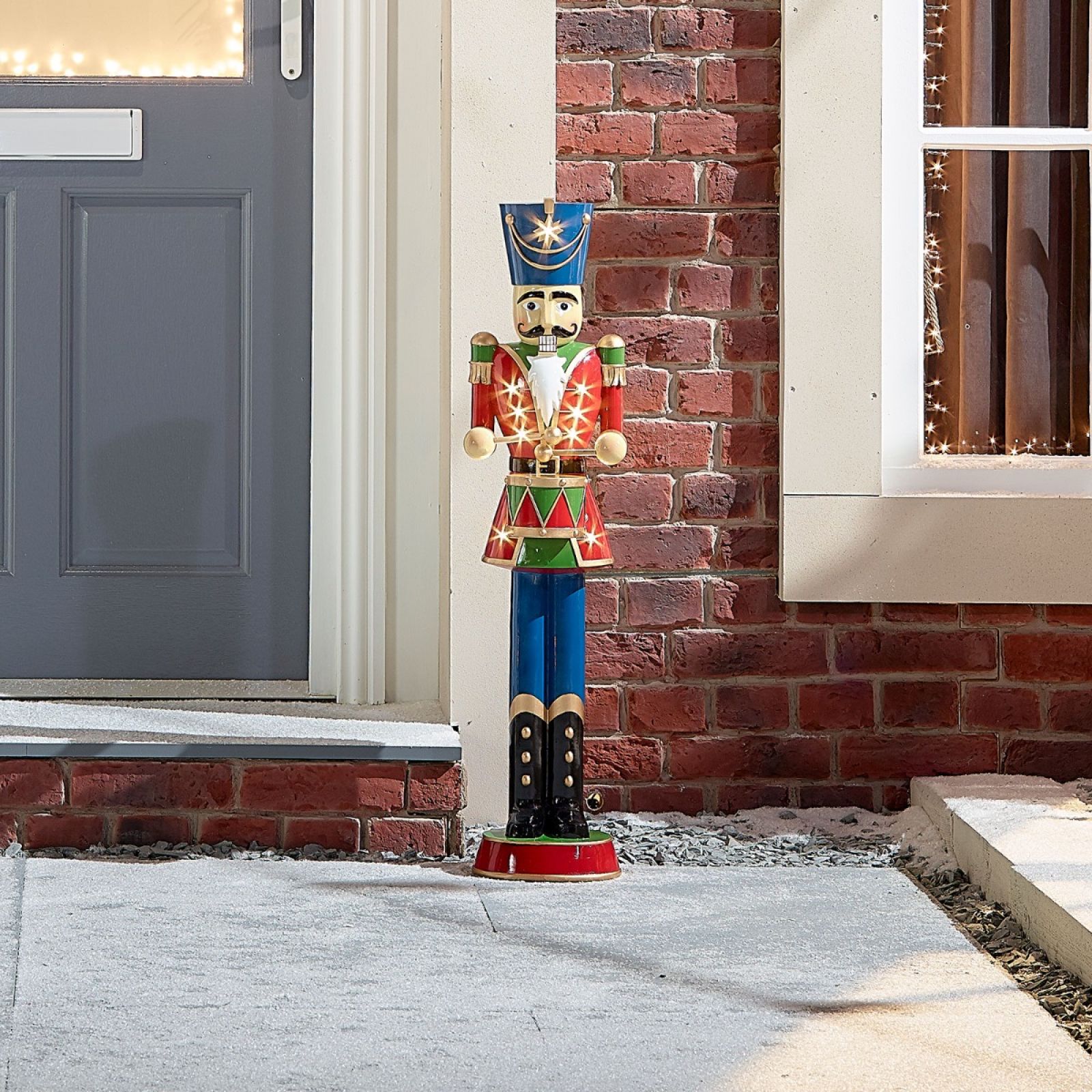 3ft Red Christmas Nutcracker with Drum