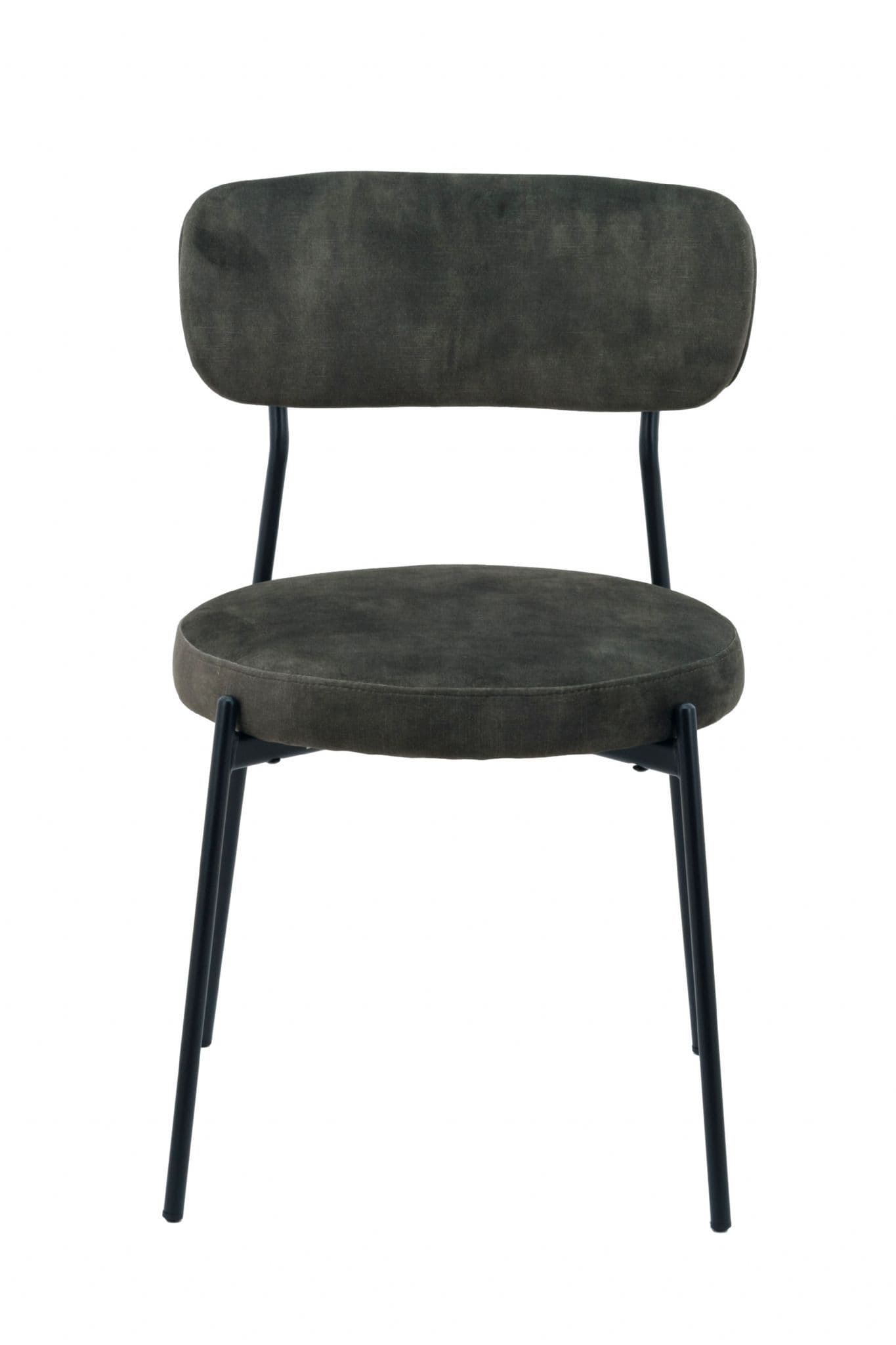 Dark Green Velvet Dining Chairs - Set of 2