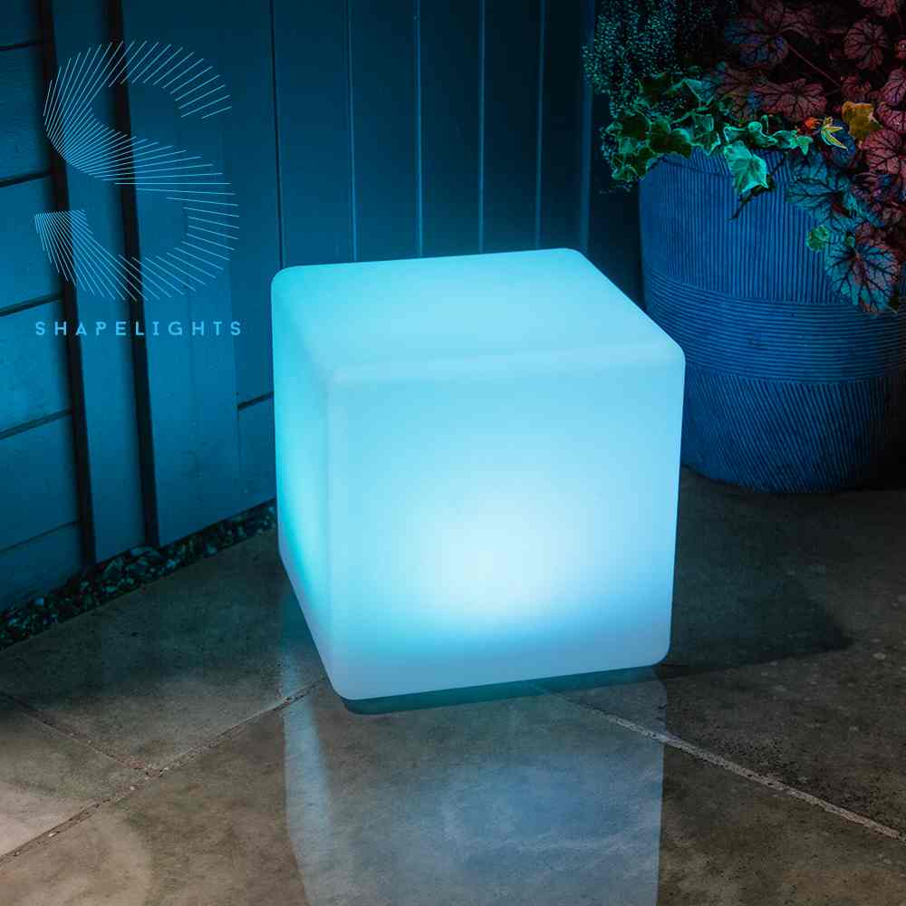 Multicoloured Indoor & Outdoor Solar Cube Mood Light